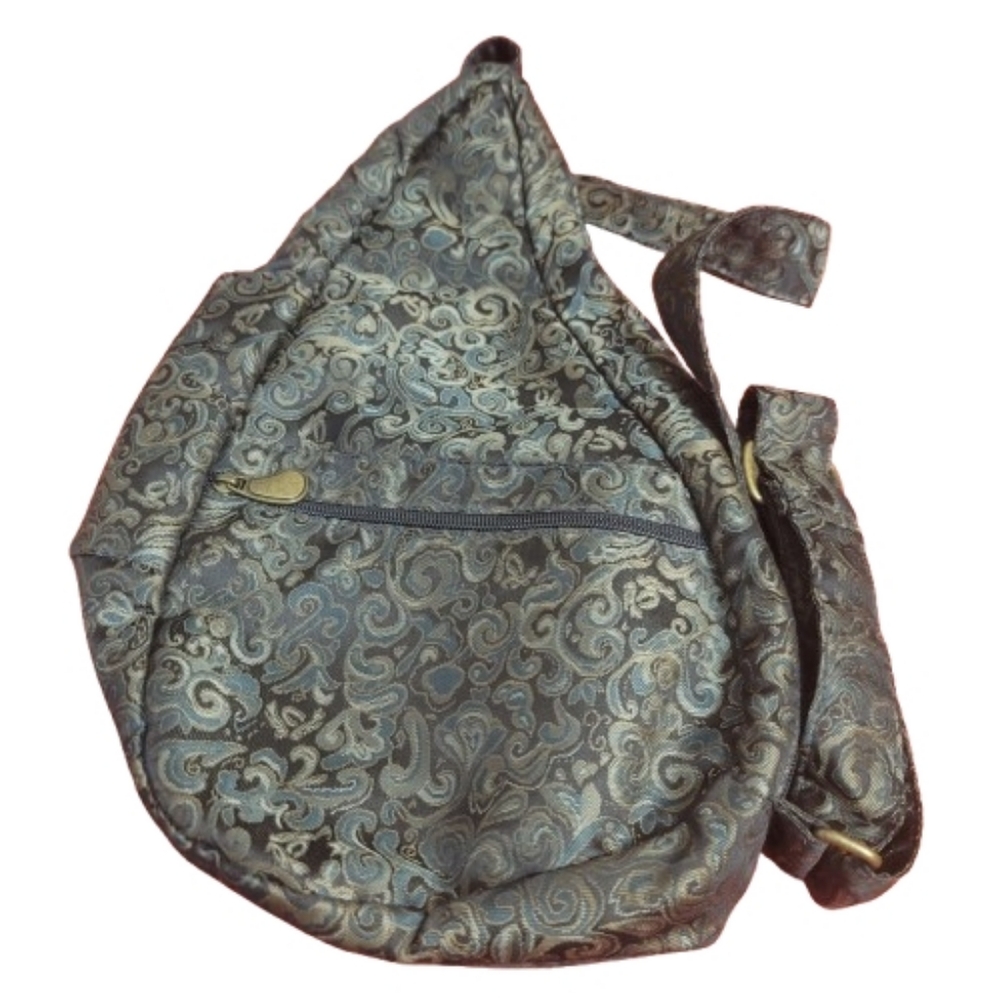 Healthy Back Bag Paisley Sling Bag Boho Cross-Body  Shoulder Bag 17"